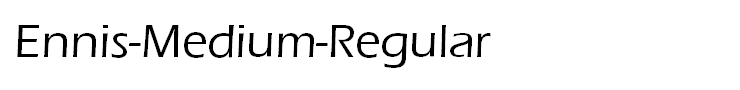 Ennis-Medium-Regular