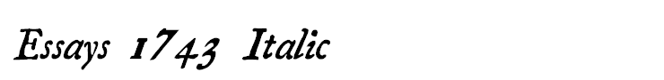 Essays 1743 Italic