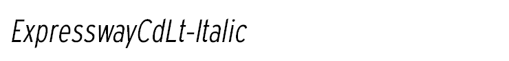 ExpresswayCdLt-Italic