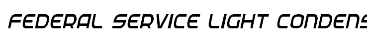 Federal Service Light Condensed Italic