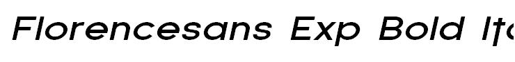 Florencesans Exp Bold Italic