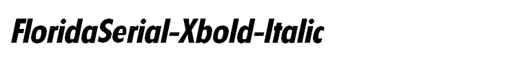 FloridaSerial-Xbold-Italic
