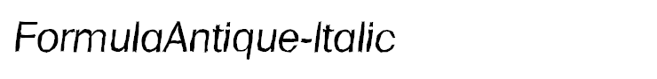 FormulaAntique-Italic