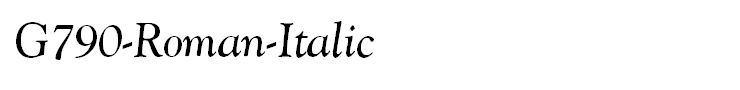 G790-Roman-Italic