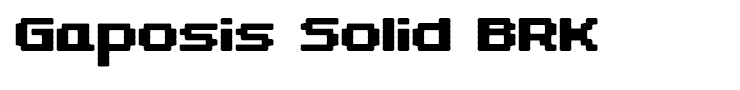 Gaposis Solid BRK