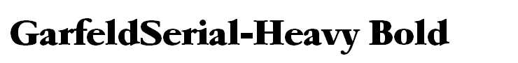 GarfeldSerial-Heavy Bold