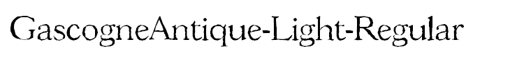 GascogneAntique-Light-Regular