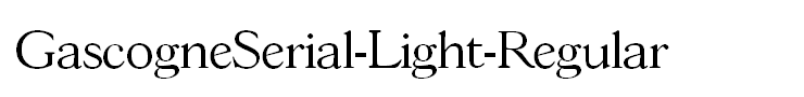 GascogneSerial-Light-Regular