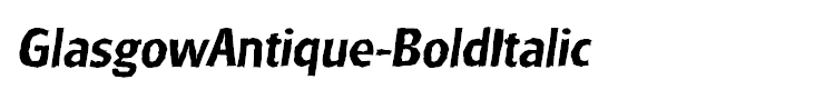 GlasgowAntique-BoldItalic