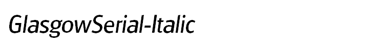 GlasgowSerial-Italic