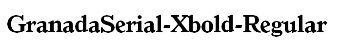 GranadaSerial-Xbold-Regular