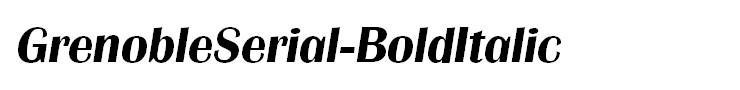 GrenobleSerial-BoldItalic