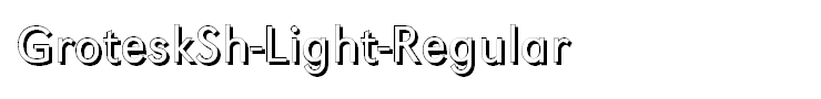GroteskSh-Light-Regular