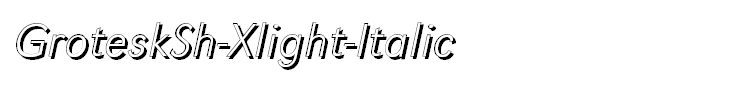 GroteskSh-Xlight-Italic