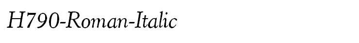 H790-Roman-Italic