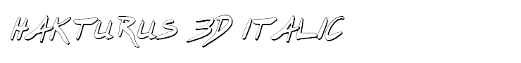 Hakturus 3D Italic