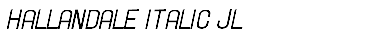 Hallandale Italic JL