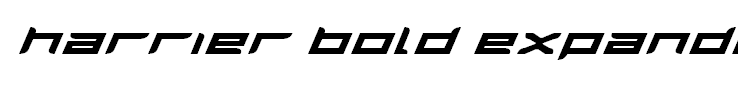 Harrier Bold Expanded Italic