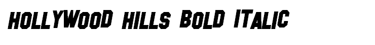 Hollywood Hills Bold Italic