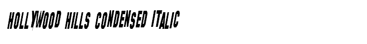 Hollywood Hills Condensed Italic
