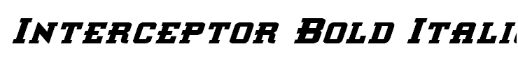 Interceptor Bold Italic