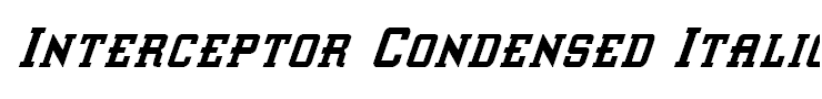 Interceptor Condensed Italic