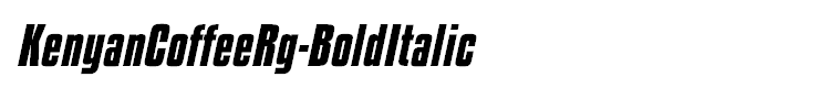 KenyanCoffeeRg-BoldItalic