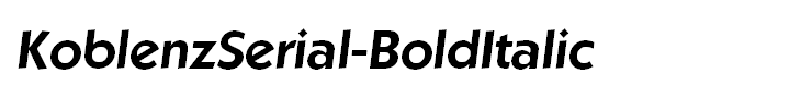 KoblenzSerial-BoldItalic