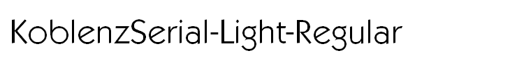 KoblenzSerial-Light-Regular