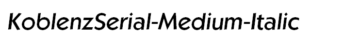 KoblenzSerial-Medium-Italic