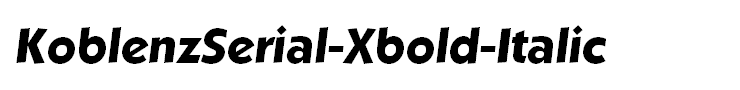 KoblenzSerial-Xbold-Italic