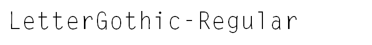LetterGothic-Regular