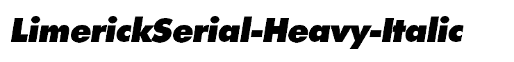 LimerickSerial-Heavy-Italic
