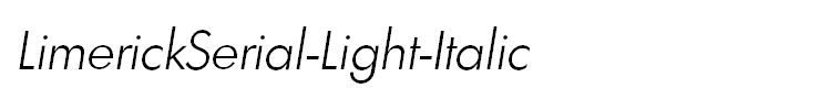LimerickSerial-Light-Italic