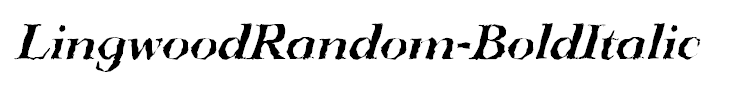 LingwoodRandom-BoldItalic