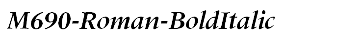 M690-Roman-BoldItalic