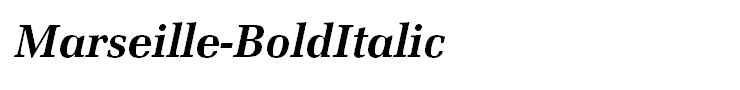 Marseille-BoldItalic