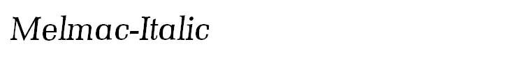 Melmac-Italic