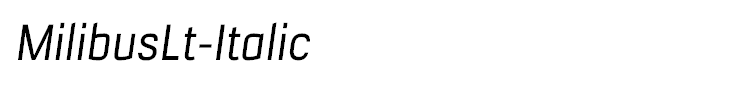 MilibusLt-Italic