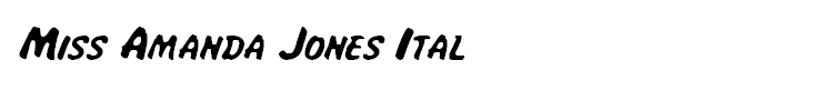 Miss Amanda Jones Ital