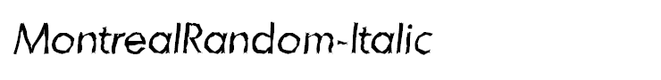 MontrealRandom-Italic