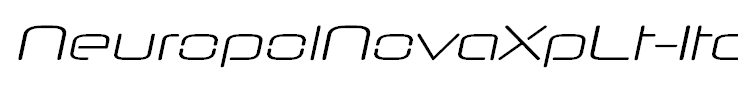 NeuropolNovaXpLt-Italic