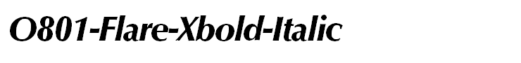 O801-Flare-Xbold-Italic