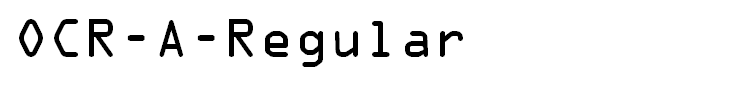 OCR-A-Regular