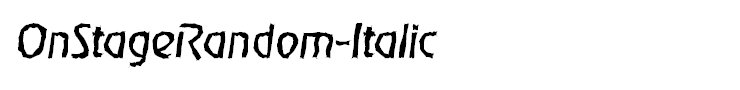 OnStageRandom-Italic