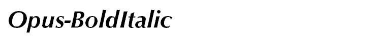 Opus-BoldItalic
