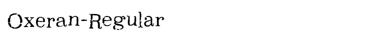 Oxeran-Regular