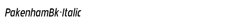 PakenhamBk-Italic