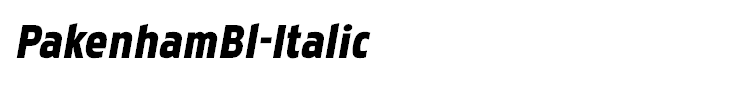 PakenhamBl-Italic