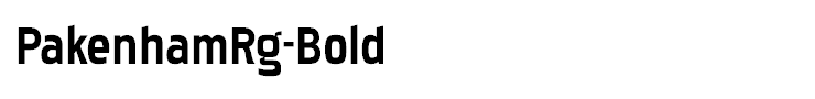 PakenhamRg-Bold